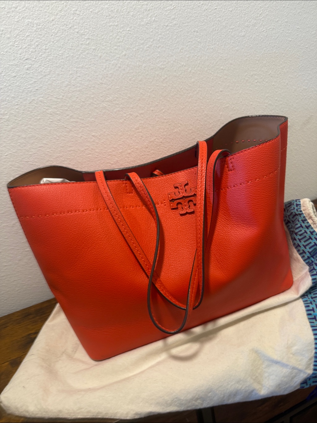 Tory Burch Vibrant Red Tote Bag